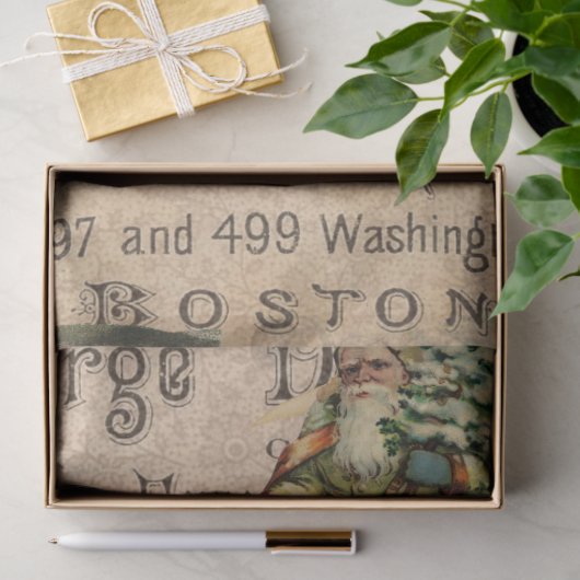 クリスマスエフェメラ家具のデコパージュ 薄葉紙 (ギフト)