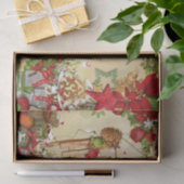 クリスマスエフエマポインセチアオーナメントデクページ 薄葉紙 (ギフト)