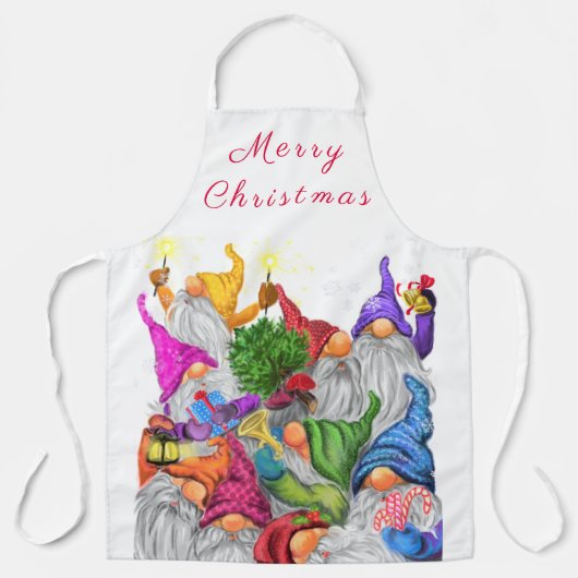 クリスマスエプロンとハッピーエプロン格言パーティー エプロン (正面)