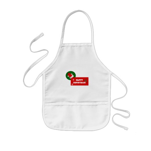 クリスマスエプロン子供へ 子供用エプロン (正面)