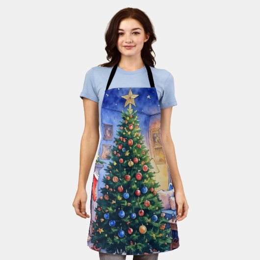 クリスマスエプロン エプロン (着用した状態)