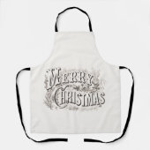 クリスマスエプロン:ヴィンテージメリークリスマス エプロン (正面)