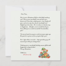 クリスマスエリフからのクリスマスレター
