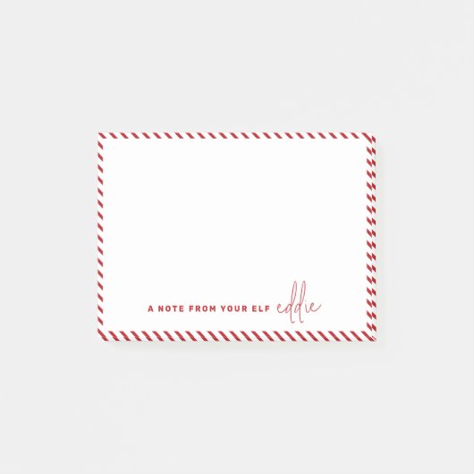 クリスマスエルフからのメッセージ あなたのエルフからのメモ ポストイット (正面)