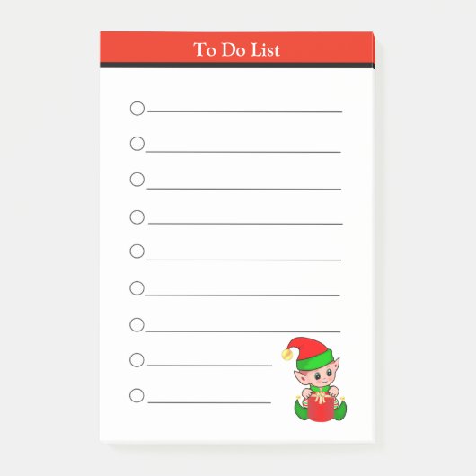 クリスマスエルフのやることリスト ポストイット (正面)