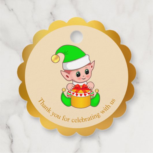 クリスマスエルフのサンクスギフト フェイバータグ (裏面)