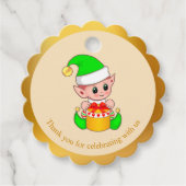 クリスマスエルフのサンクスギフト フェイバータグ (正面)