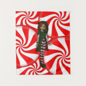 クリスマスエルフのタペストリー タペストリー (正面)