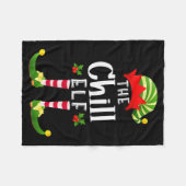 クリスマスエルフのマッチングパジャマパーティー フリースブランケット (正面(横))