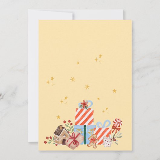 クリスマスエルフの到着おかえりレターカード 招待状 (裏面)