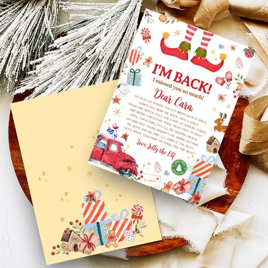 クリスマスエルフの到着おかえりレターカード 招待状