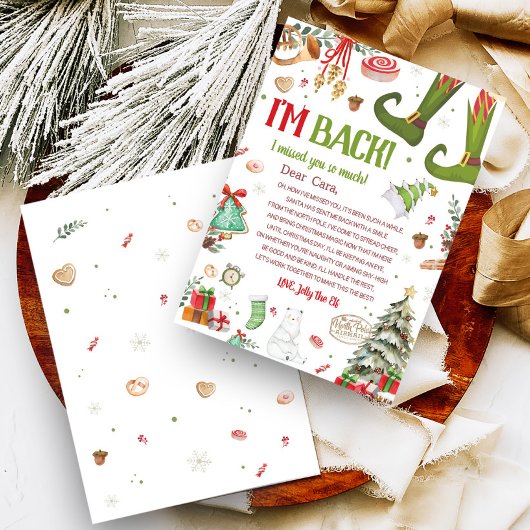 クリスマスエルフの帰還おかえり通知カード 招待状