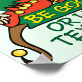 クリスマスエルフの言いつけ守ってね ポスター (角)