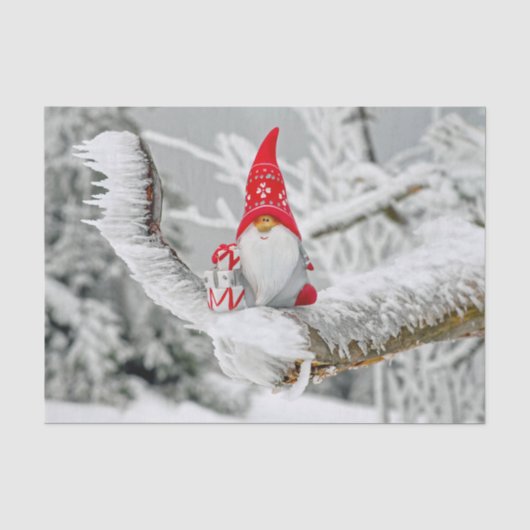 クリスマスエルフの雪の木々 薄葉紙 (正面)
