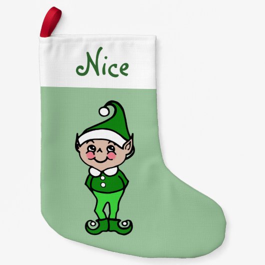 クリスマスエルフの靴下 スモールクリスマスストッキング (正面)