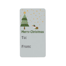 クリスマスエルフカタツムリギフトタグ ラベル