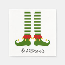 クリスマスエルフホリデー チェア ネーム フェスティブ ファン スタンダードカクテルナプキン