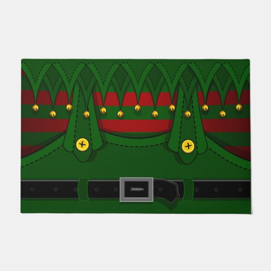 クリスマスエルフ玄関マット＆インテリア ドアマット (正面)