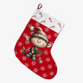 クリスマスエルフ ラージクリスマスストッキング (正面 (吊り時))