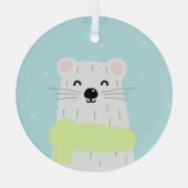 クリスマスエルミン ガラスオーナメント (裏面)