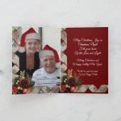 クリスマスエレガンスカード金ゴールドと赤ビクトリアン シーズンカード (内部)