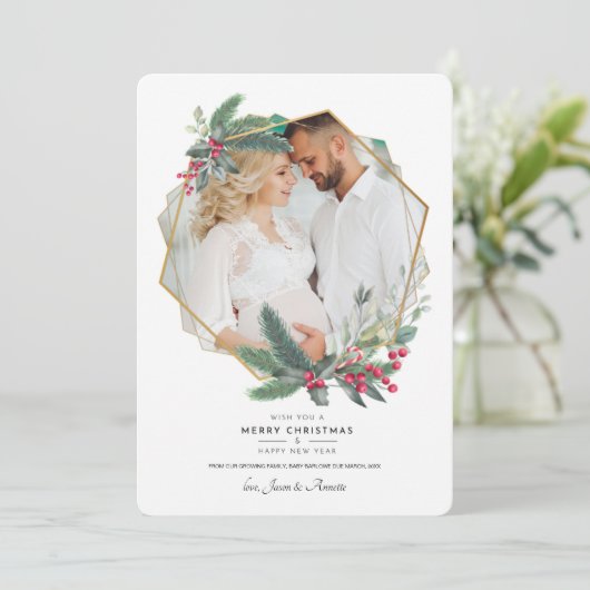 クリスマスエレガンスフォトホリデーカード シーズンカード (スタンド正面)