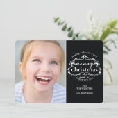 クリスマスエレガントに楽しいフォトグリーティングをお願い シーズンカード (スタンド正面)