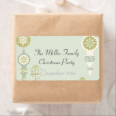 クリスマスエレガントのウォーターボトル ラベル (インサイチュ)