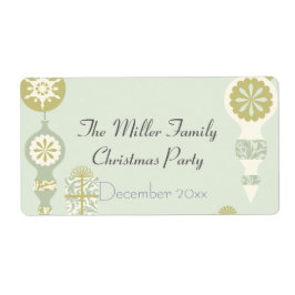 クリスマスエレガントのウォーターボトル ラベル