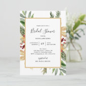 クリスマスエレガントのブライダルシャワー招待状 セーブザデート (スタンド正面)