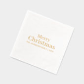 クリスマスエレガントのモダンミニマル金ゴールド 箔ナプキン (左)