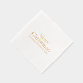 クリスマスエレガントのモダンミニマル金ゴールド 箔ナプキン (右)