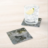 クリスマスエレガントの中心 スクエアペーパーコースター (インサイチュ)