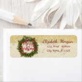 クリスマスエレガントの休日リース、きらびやかな ラベル (インサイチュ)