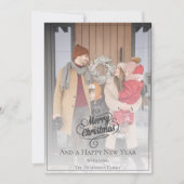 クリスマスエレガントの写真 |濃い灰色 シーズンカード (正面)