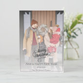 クリスマスエレガントの写真 |濃い灰色 シーズンカード (スタンド正面)