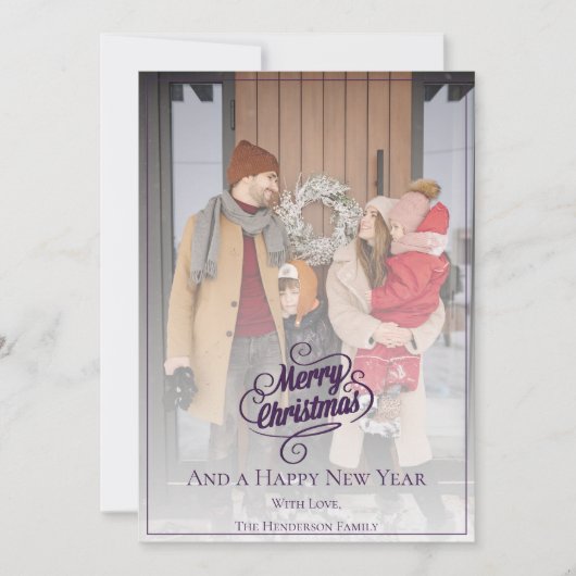 クリスマスエレガントの写真 |紫 シーズンカード (正面)