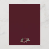 クリスマスエレガントの冬の結婚式 エンクロージャーカード (裏面)