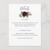 クリスマスエレガントの冬の結婚式 エンクロージャーカード (正面)