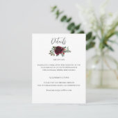 クリスマスエレガントの冬の結婚式 エンクロージャーカード (スタンド正面)