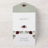 クリスマスエレガントの冬の結婚式 オールインワン招待状 (外側)