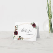 クリスマスエレガントの冬の結婚式 サンキューカード (正面)