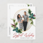 クリスマスエレガントの喜びの願いヒイラマツ写真 ポストカード (正面/裏面)