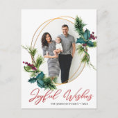 クリスマスエレガントの喜びの願いヒイラマツ写真 ポストカード (正面)