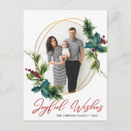 クリスマスエレガントの喜びの願いヒイラマツ写真 ポストカード