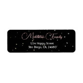 クリスマスエレガントの季節白黒ラベル ラベル (正面)