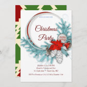 クリスマスエレガントの招待 招待状 (正面/裏面)