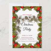 クリスマスエレガントの招待 招待状 (正面)