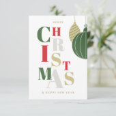 クリスマスエレガントの挨拶 カード (スタンド正面)