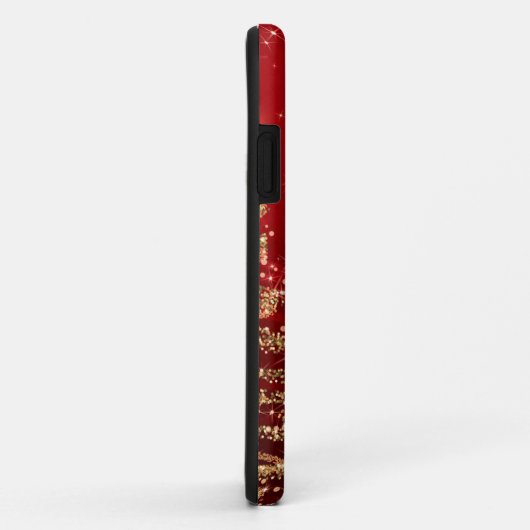 クリスマスエレガントの木きらめくが赤 Case-Mate iPhoneケース (裏面/右)